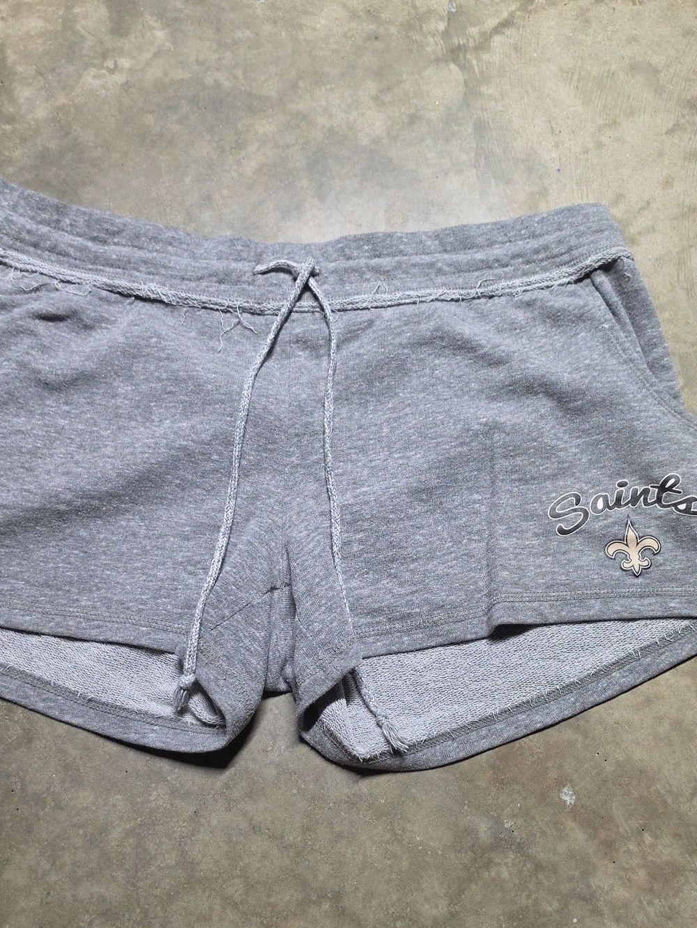 Women's Grey Athletic Lounge Shorts with Drawstring
